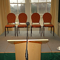 microphone ready for presentation