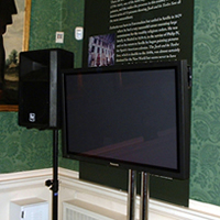 42 inch Panasonic display screen in use